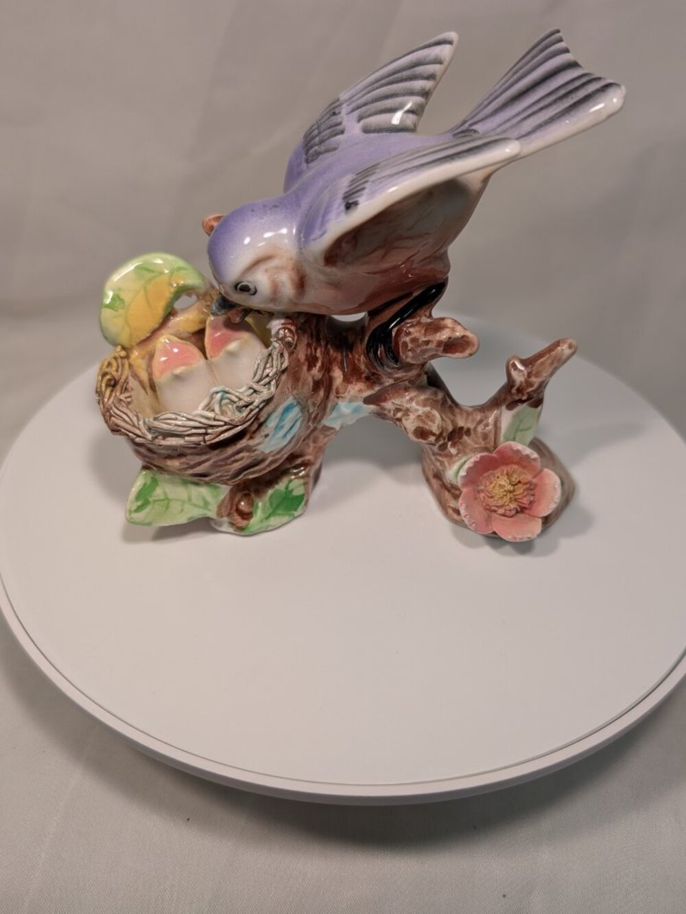 3 Vintage Colorful Ceramic Porcelain Bird Figurines Pair Pheasant Birds In Nest - Picture 12 of 15